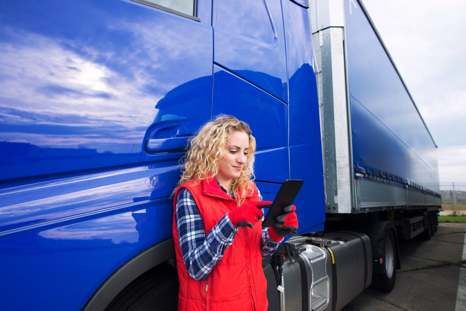 Electronic logbook on a driver's tablet