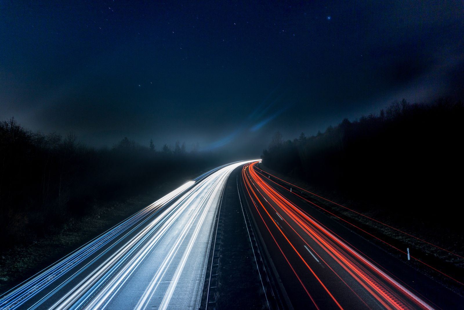 Highway at night